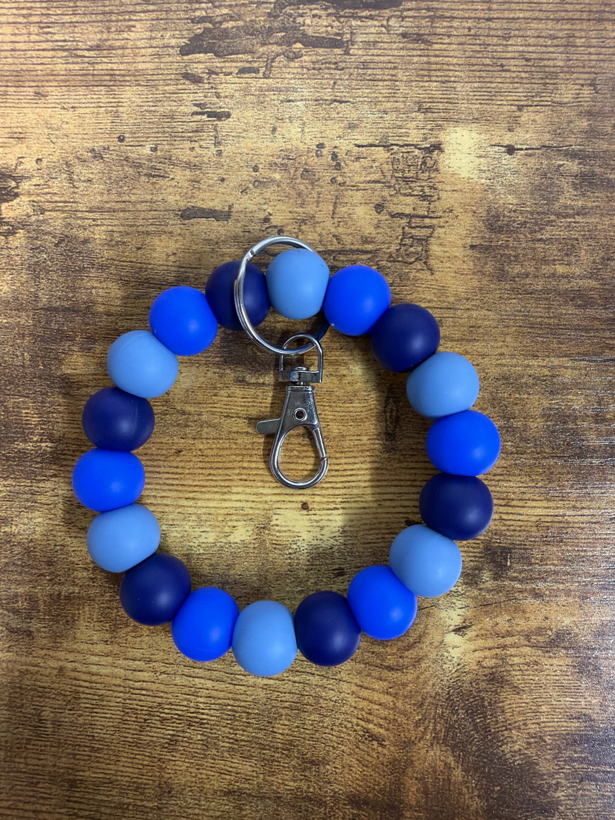 Silicone Wristlet- Triple Blue: BPA FREE